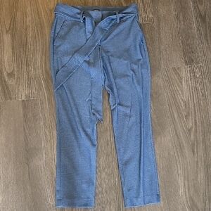 LOFT Women's Slate Blue Tie-Belt Pants